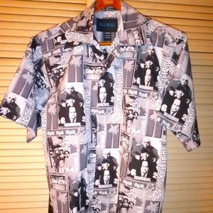 NWOT Ralph Marlin The Three Stooges Short Sleeve Button Front Shirt Medium